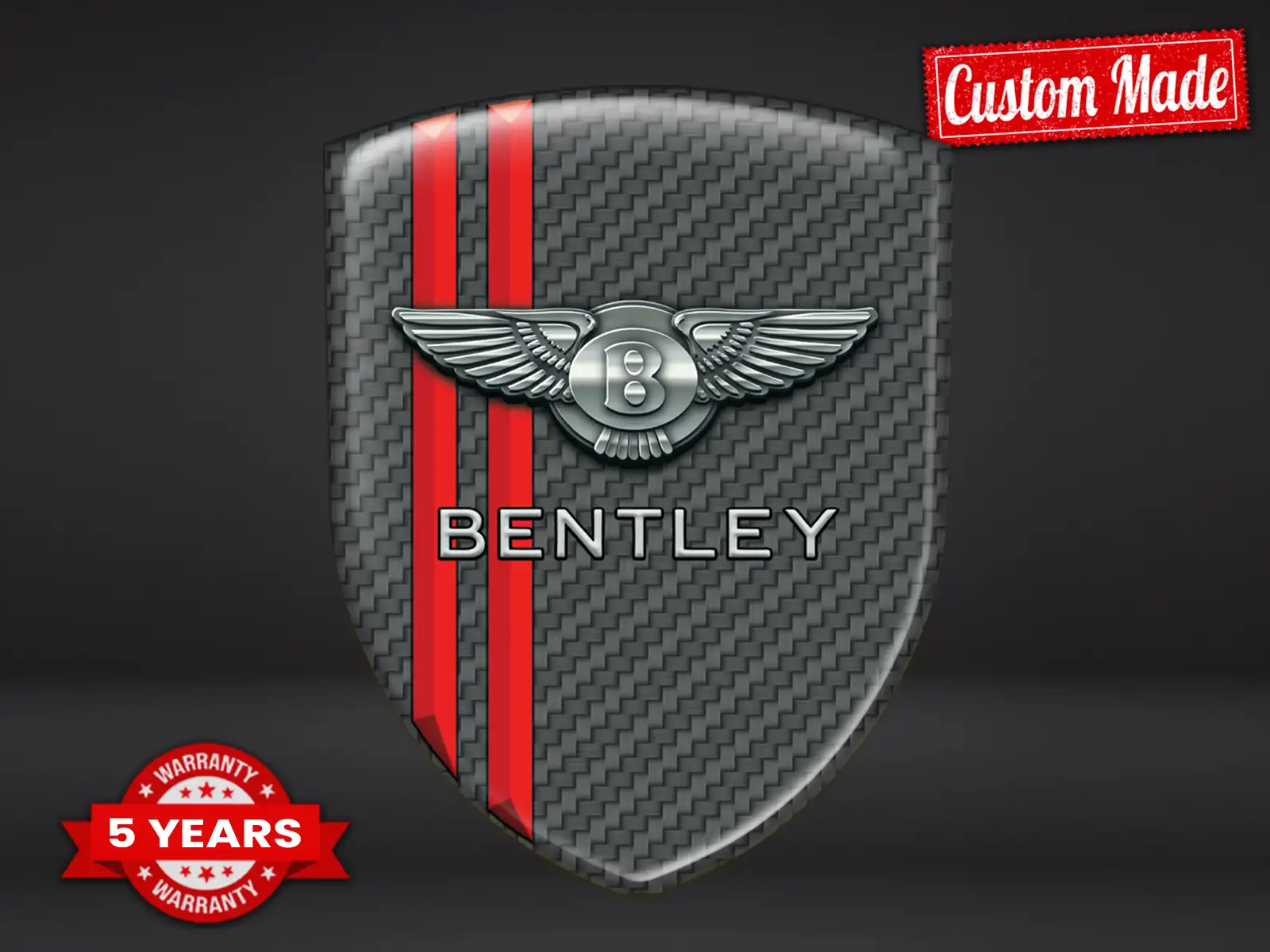 Bentley Emblemas Auto Personalizados Resistentes Estrella